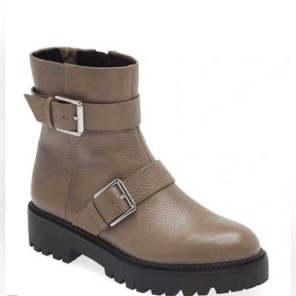 Nordstrom Macombs Water Resistant Moto Boot (Women) In Taupe - Picture 6 of 7